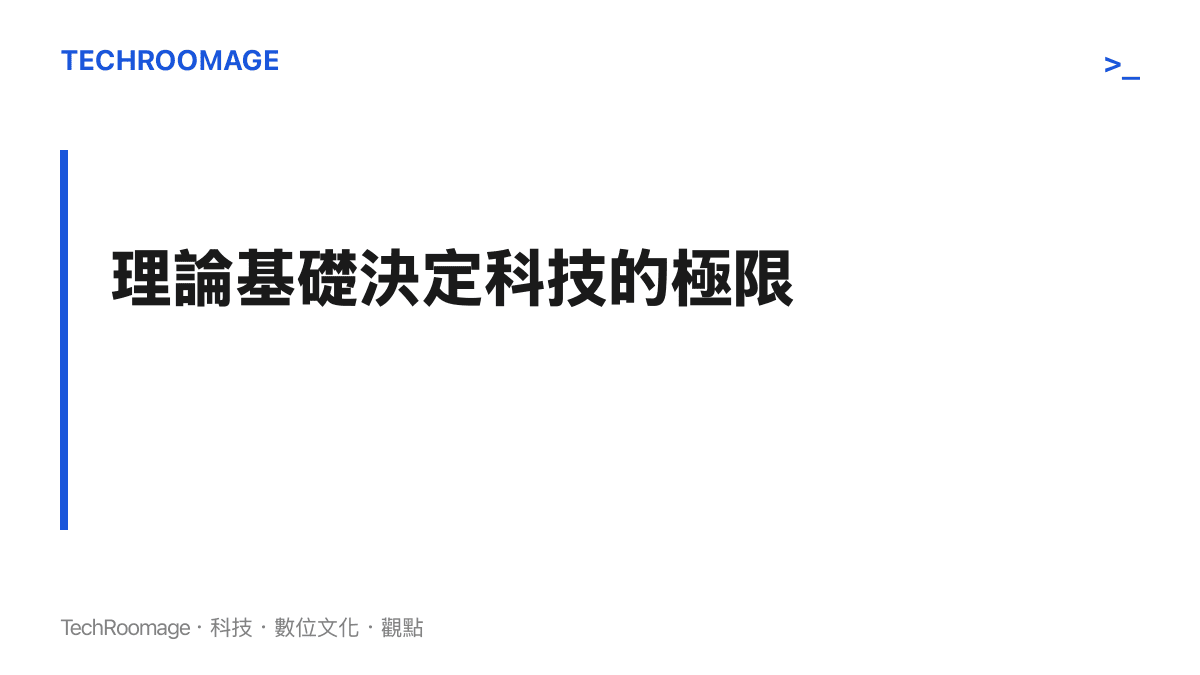 段落標題強調基礎數學理論如何作為所有科技應用發展的最終天花板