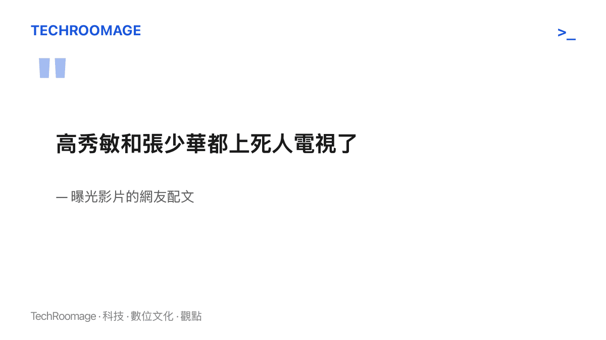 引述網友曝光影片時的配文，直指高秀敏與張少華兩位已故演員的照片被印在焚燒用的電視造型紙紮祭品上