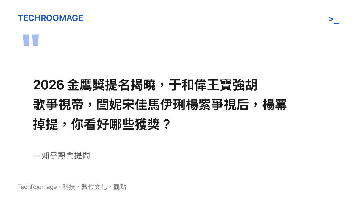 知乎熱門提問原文，題幹同時並列視帝視後之爭與楊冪未獲提名兩個討論焦點