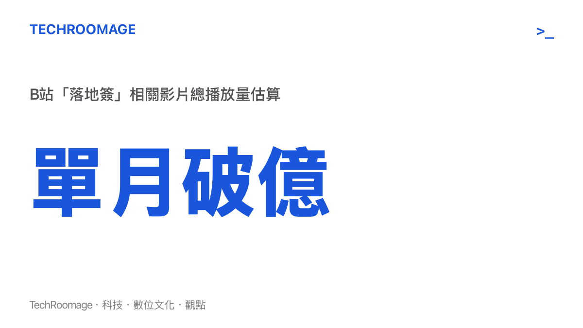 統計圖卡呈現 B站「落地簽」相關影音在短時間內累積破億的驚人播放量