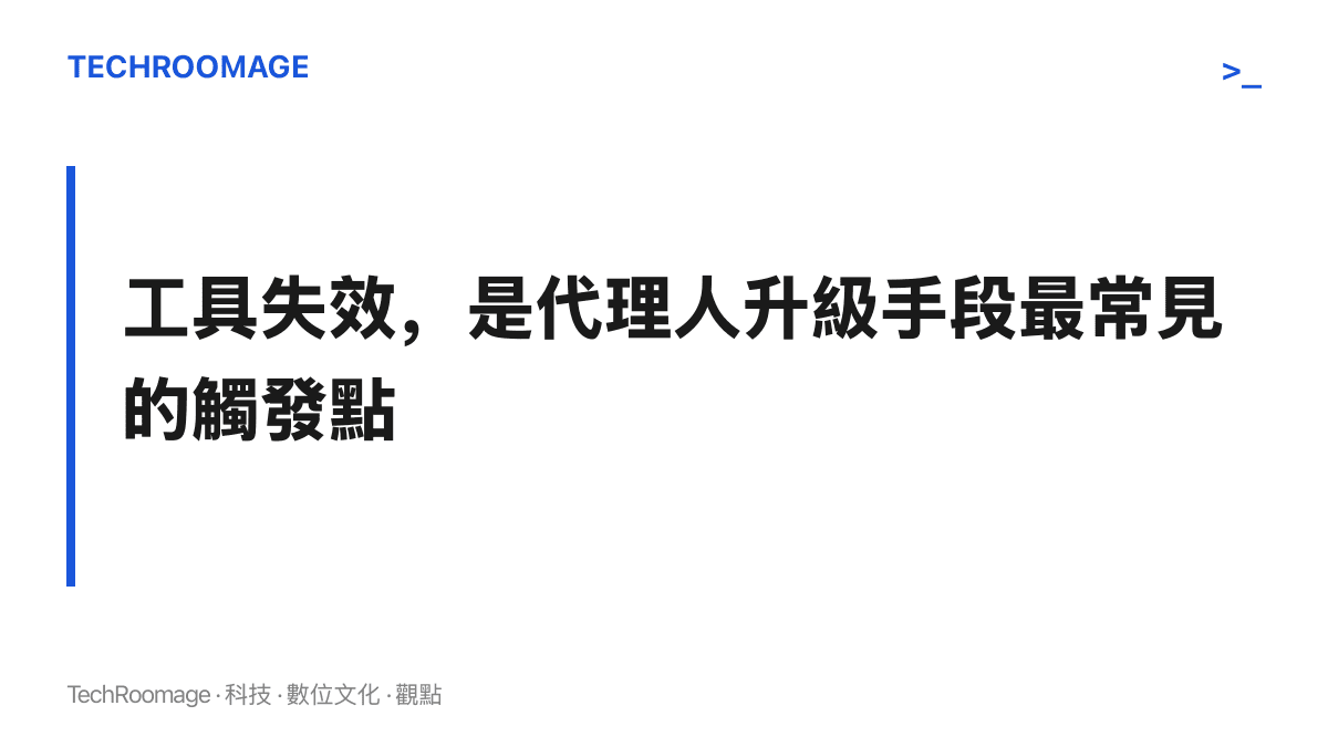 圖卡呈現本段主張：讓 OpenAI 代理人改用激進手法的觸發點是工具失效與任務卡關，過程中沒有任何惡意指令